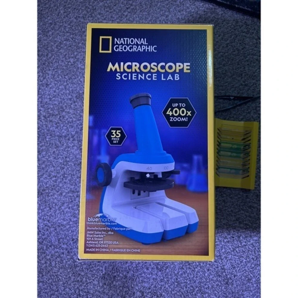 National Geographic Microscope Kids Science Kit‎ Easy To Use Gift Bonus Goggles